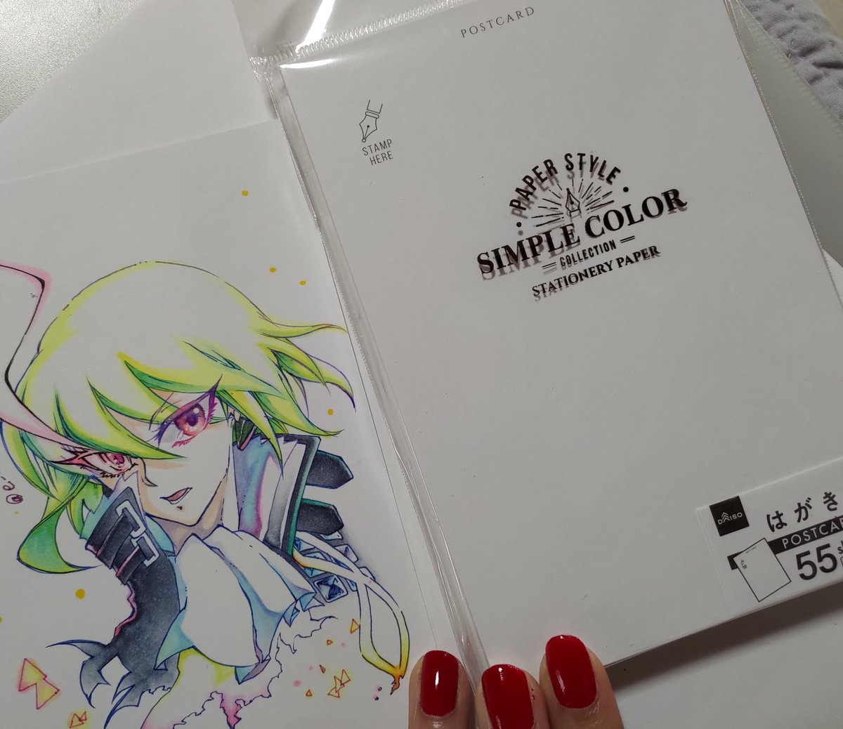 O Xrhsths くらさき Sto Twitter ダイソーのハガキ コピックでも綺麗に塗れるという話を聞いて塗ってみました 色塗りのレベルはともかく グラデや混色も普通に出来て良いですね