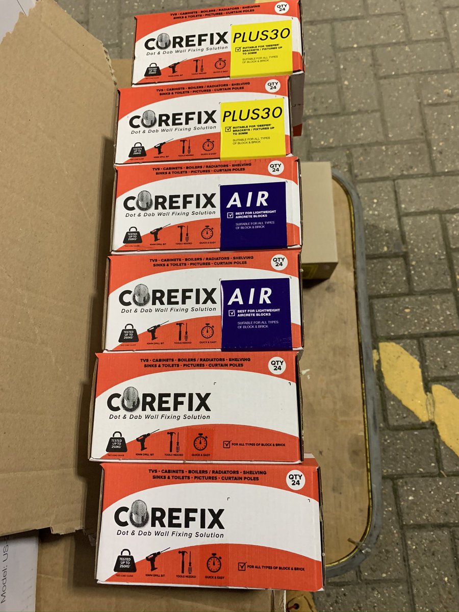 MKL_Solutions's tweet image. Stocked back up now..... thanks to @Alltrade_Ltd and @Screwfix. #corefix