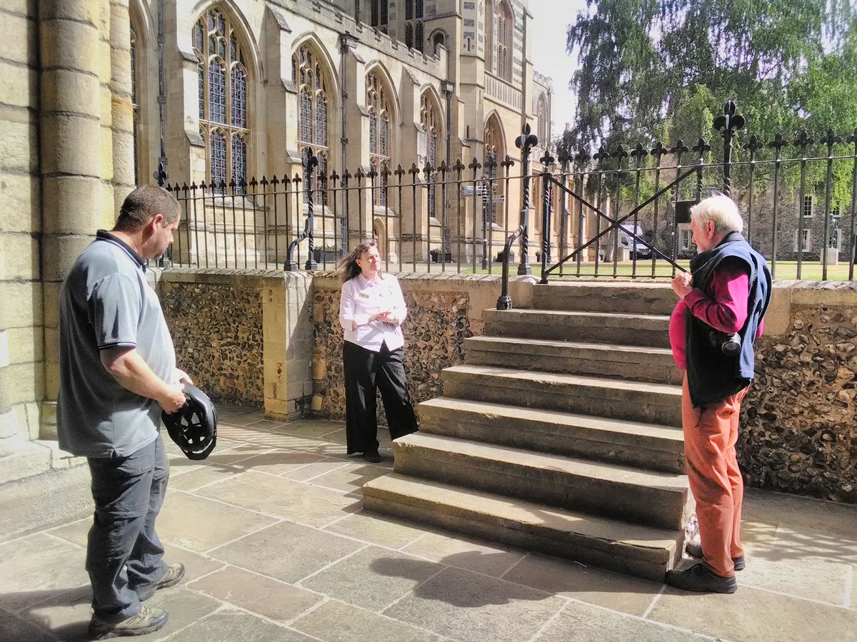 The great Dick Newell of <a href="/AfSwifts/">Action for Swifts</a> was in town today   checking out the Norman Tower as a potential swift nesting site for <a href="/stedscath/">St Eds Cathedral</a>