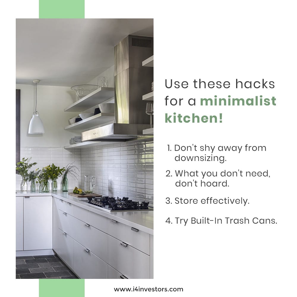 We think it's safe to say that a minimalist kitchen gives more Zen vibes than a cramped kitchen. What are your thoughts?

Visit Our Website:- i4investors.com

#i4Investors #RealEstate #PropertyInvestment #Minimalistkitchen #Kitchen #Decoratedkitchen #Kitchenessentials