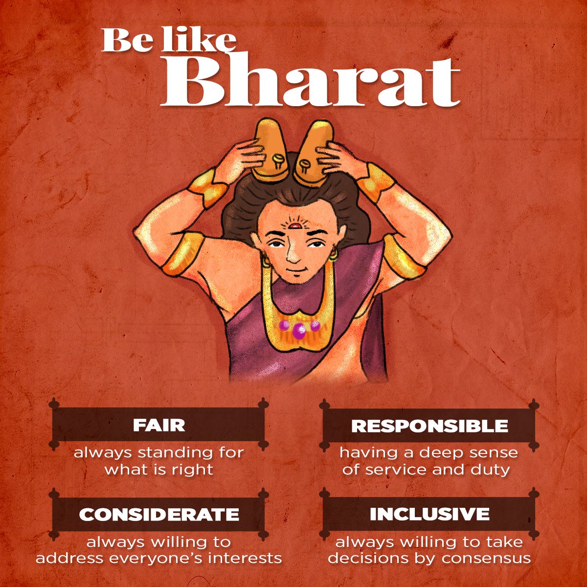 5. Be like Bharat - inclusive, fair, considerate & responsible..  #LessonsFromRamayana  #JaiShriRam  #RamMandir