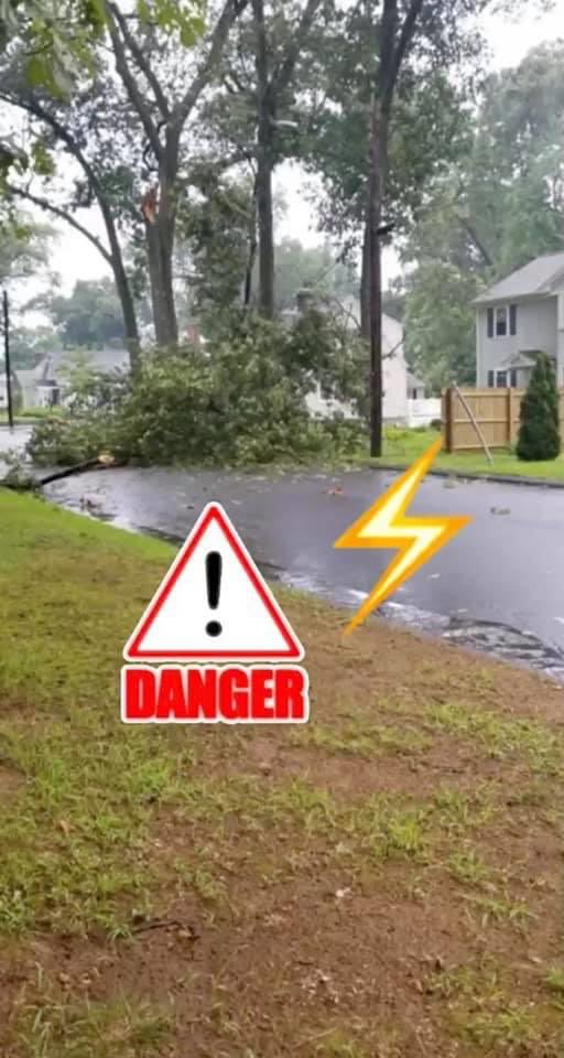 HazardvilleFD's tweet photo. Please use caution!!!!! Multiple roads are closed or partially blocked by wires and or trees. DO NOT attempt to move any wire.  There are many wires on the ground that are still live that appear to be de-energized. https://t.co/PtsCJ3ZQJb