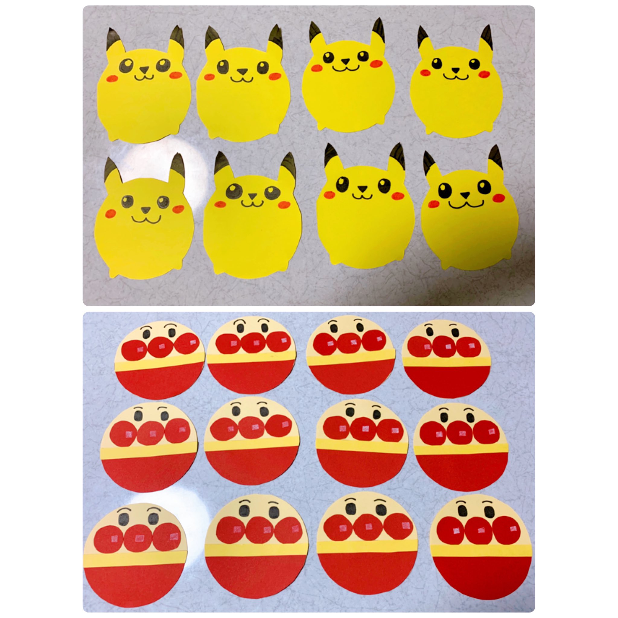 わたがし オープンキャンパスで使用する名札を作りました いろいろな種類の名札を用意して学校でお待ちしてます 大阪健康ほいく専門学校 わたがしサークル 画用紙カード 名札作り T Co Wm9ssu7lp6 Twitter