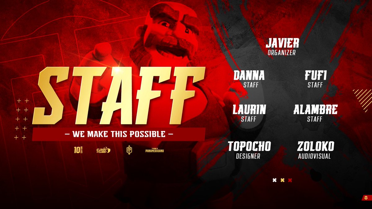 A solo horas de que inicien los proceso de inscripciones 🗃

Es un honor y complace anunciar a la comunidad en general quienes son las personas que hacen posible cada detalle de esta 10ma. Edición ❤

Staff, diseñador y creador de videos 📑

Se viene una edición muy especial ⭐