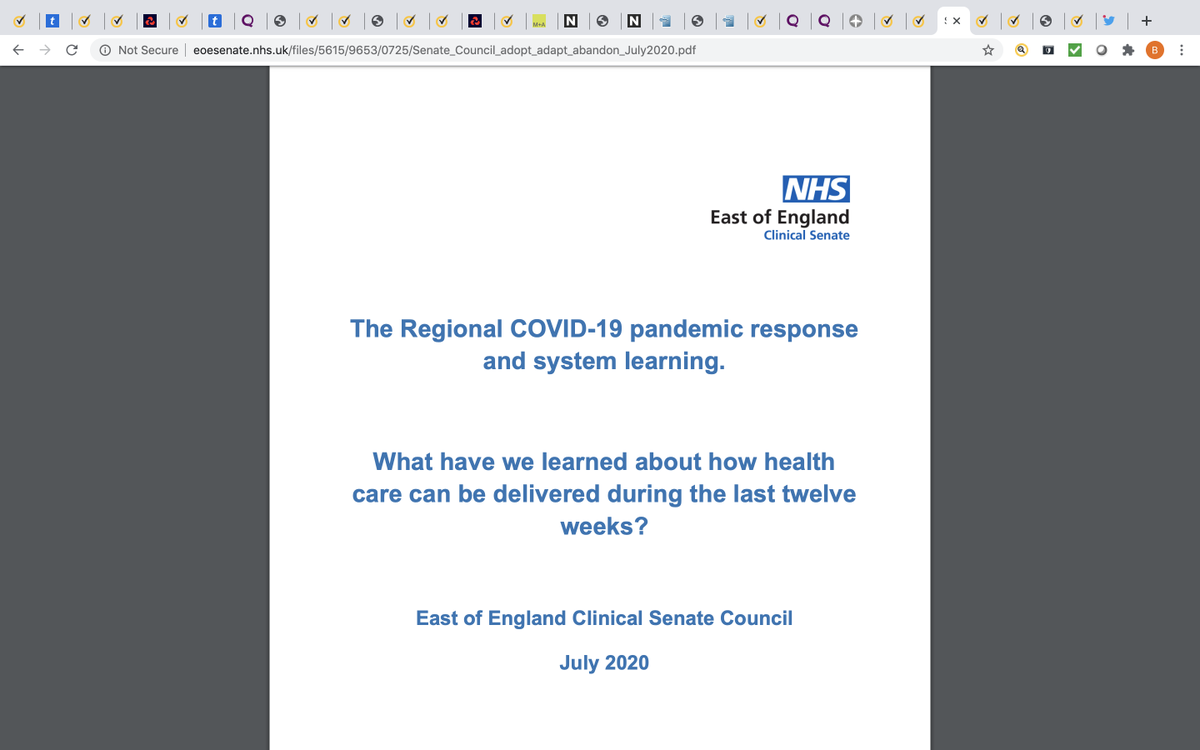 Thanks to all council members for their thoughtful contributions to the clinical senate council's publication on 'The Regional COVID-19 pandemic response and system learning' #COVID19 #NHS