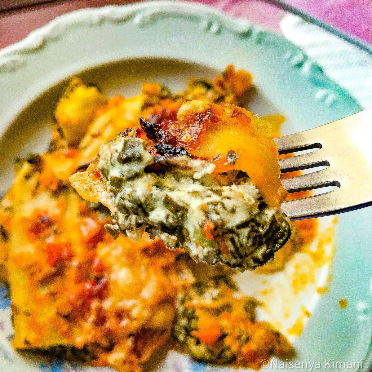 Naisenya's tweet photo. Spinach &amp; Cream Cheese Cannelloni. 😋🥬🧀🥛🍜🍅🧄🧅 @happycowdairy @SirimonCheese https://t.co/7mm3xgU5Xu