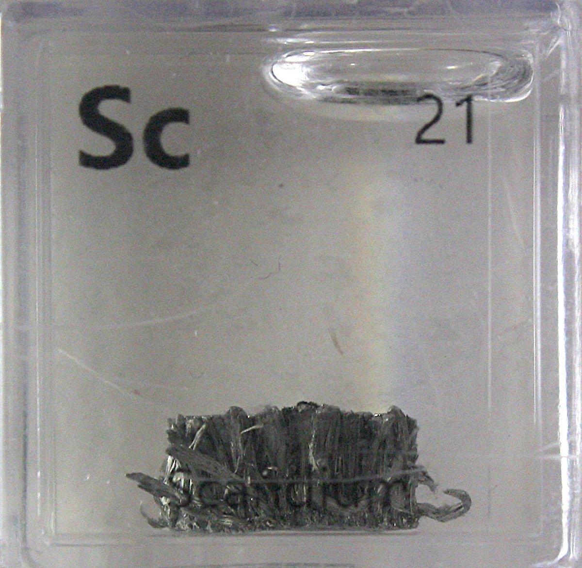 Scandium  #elementphotos - first of the transition metals. White powder is scandium acetate (Sc(O2CCH3)3.xH2O).