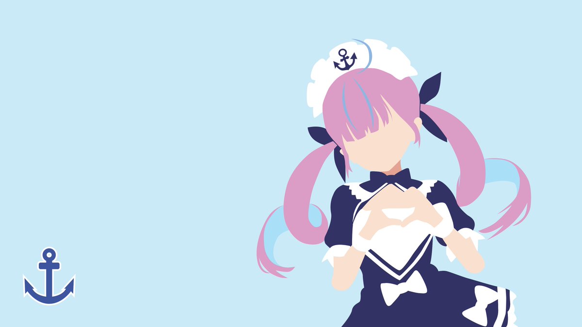 Nishilim ミニマルな壁紙 Minimalist Wallpaper Part 3 60万人おめでとう 湊 あくあ あくあーと