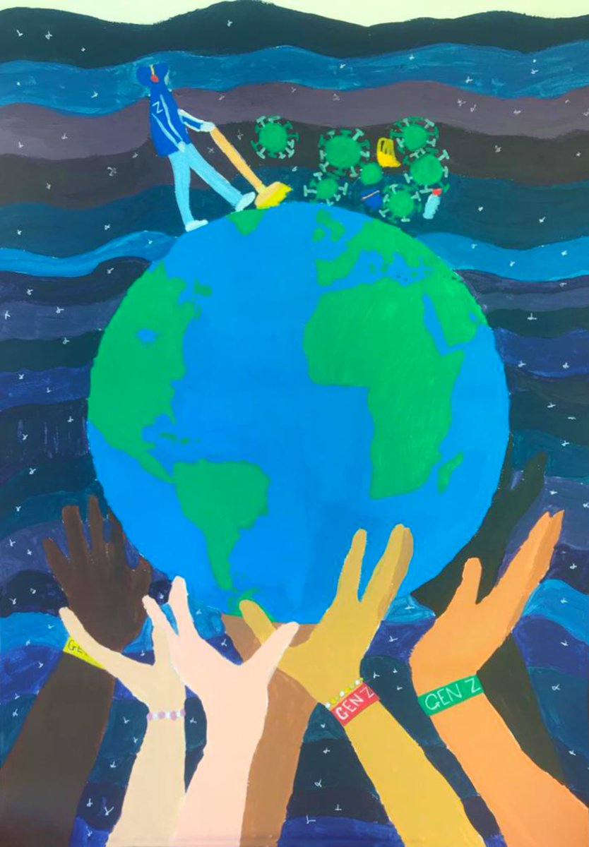 Hobbycraft's tweet photo. The winner of our Hobbycraft How I See Tomorrow weekly prize is Eleanor.
We think Eleanor's painting shares a very poignant and urgent message through a creative lens - fantastic work!
Enter your artwork today: https://t.co/quaNAhkt26
#HowISeeTomorrow #Hobbycraft #WeeklyPrize https://t.co/j0LtLRinVC
