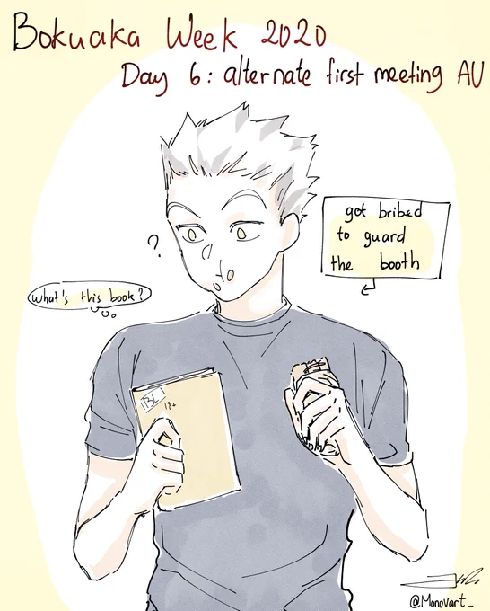 #BokuAkaWeek2020 Day 6 Alternative First Meeting 
(1/2)

#BokuAka #Haikyuu 