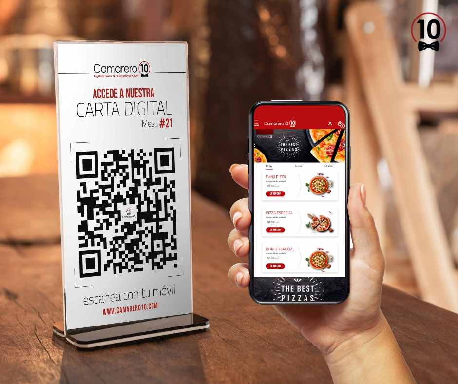 Adapta tu #restaurante para disminuir el contacto directo entre el #personal y los #clientes 👩‍🚀👨‍
. 
En Camarero10 hemos creado la #Carta Digital definitiva 📲  
. 
¡Consigue gestionar tu bar de forma #rápida, #sencilla y #segura! 💨🔒
. 
👉 ( mtr.cool/rldfdldmxf )