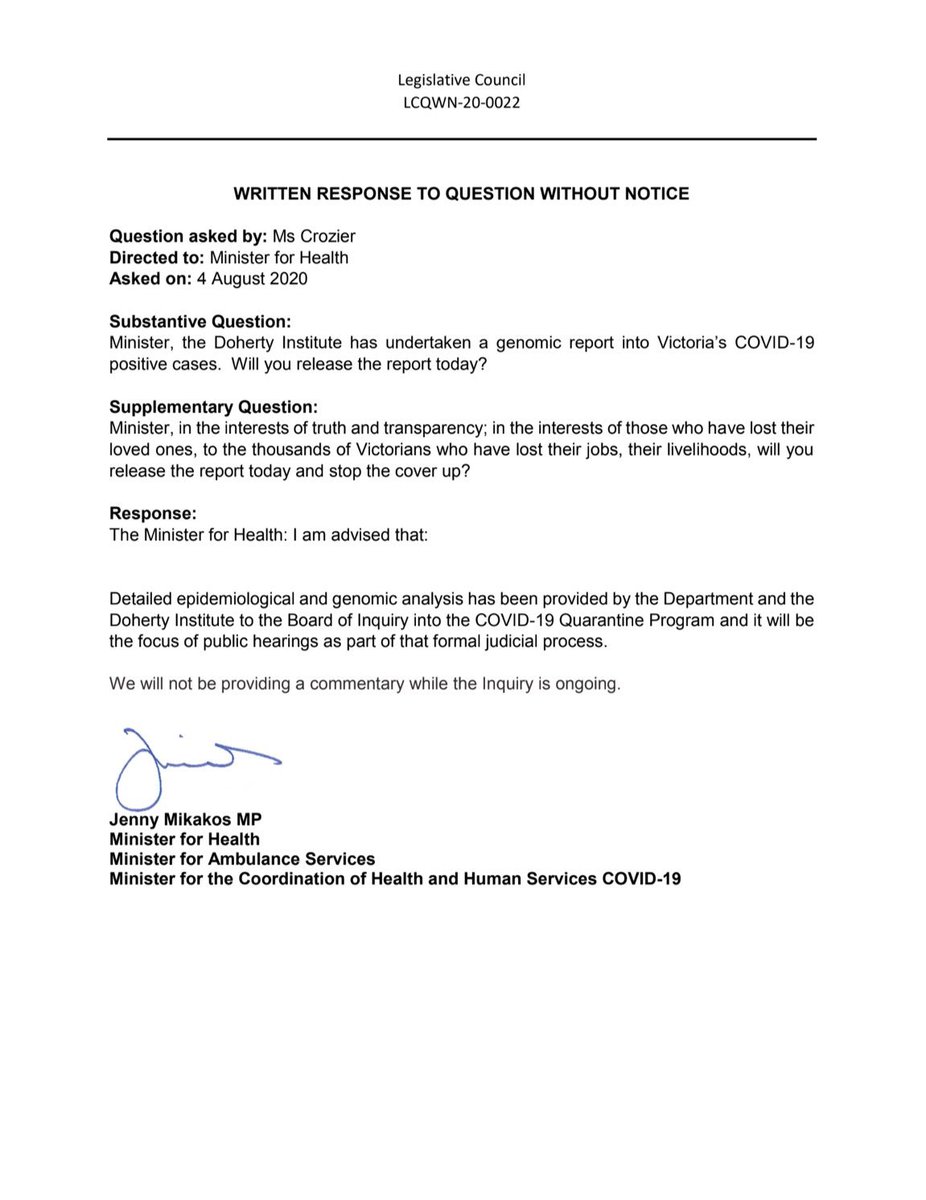 Dee_Ryall's tweet image. FYI @DanielAndrewsMP, you might want to let your Health Minister know that it’s not a ‘judicial inquiry’ &amp;amp; while you’re at it remove your media release stating that it is. 

And the Chair Into the botched hotel quarantine said it’s not a court and you can freely answer questions.