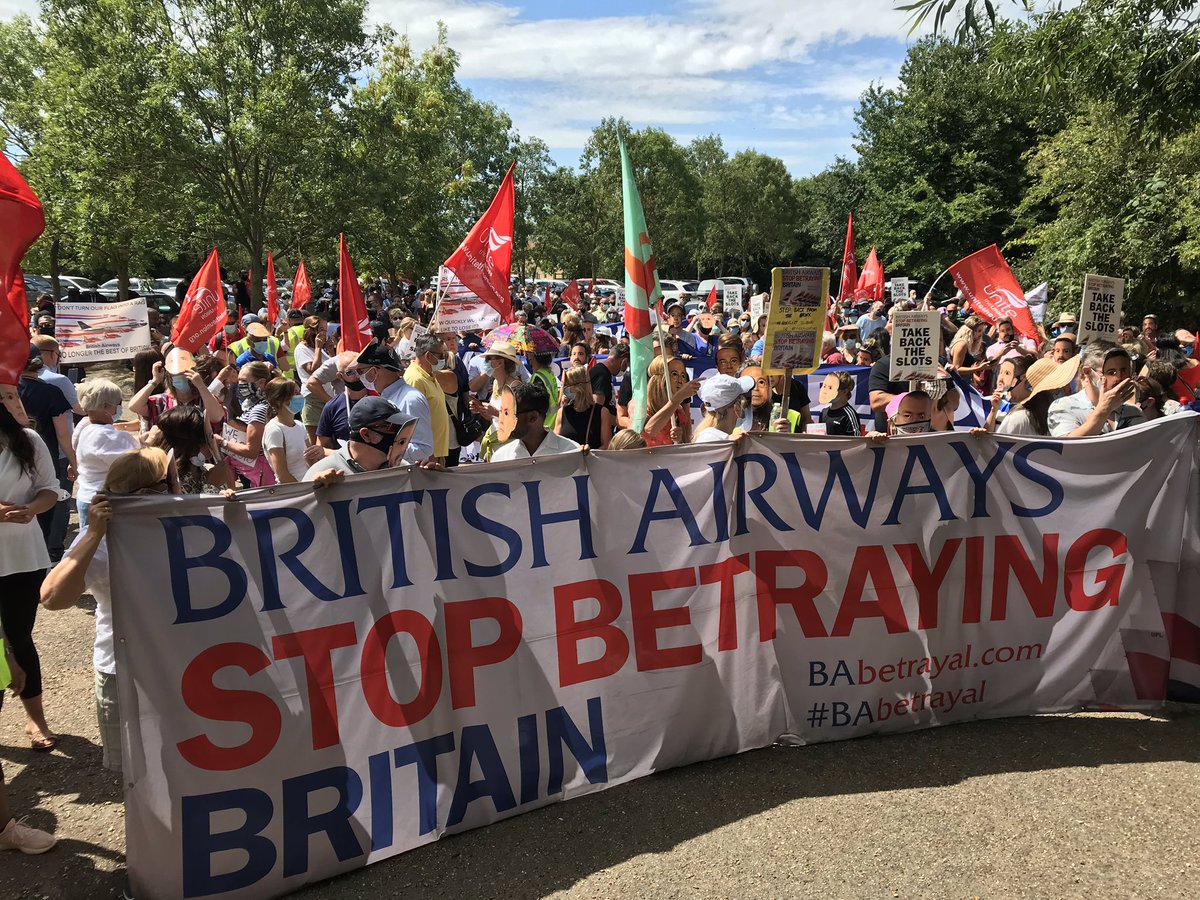 BA staff protesting against contract changes they say are being forced upon them using COVID 19 as an excuse. The company is planning to cut the workforce from 42,000 to 30,000
#ba #babetreyal