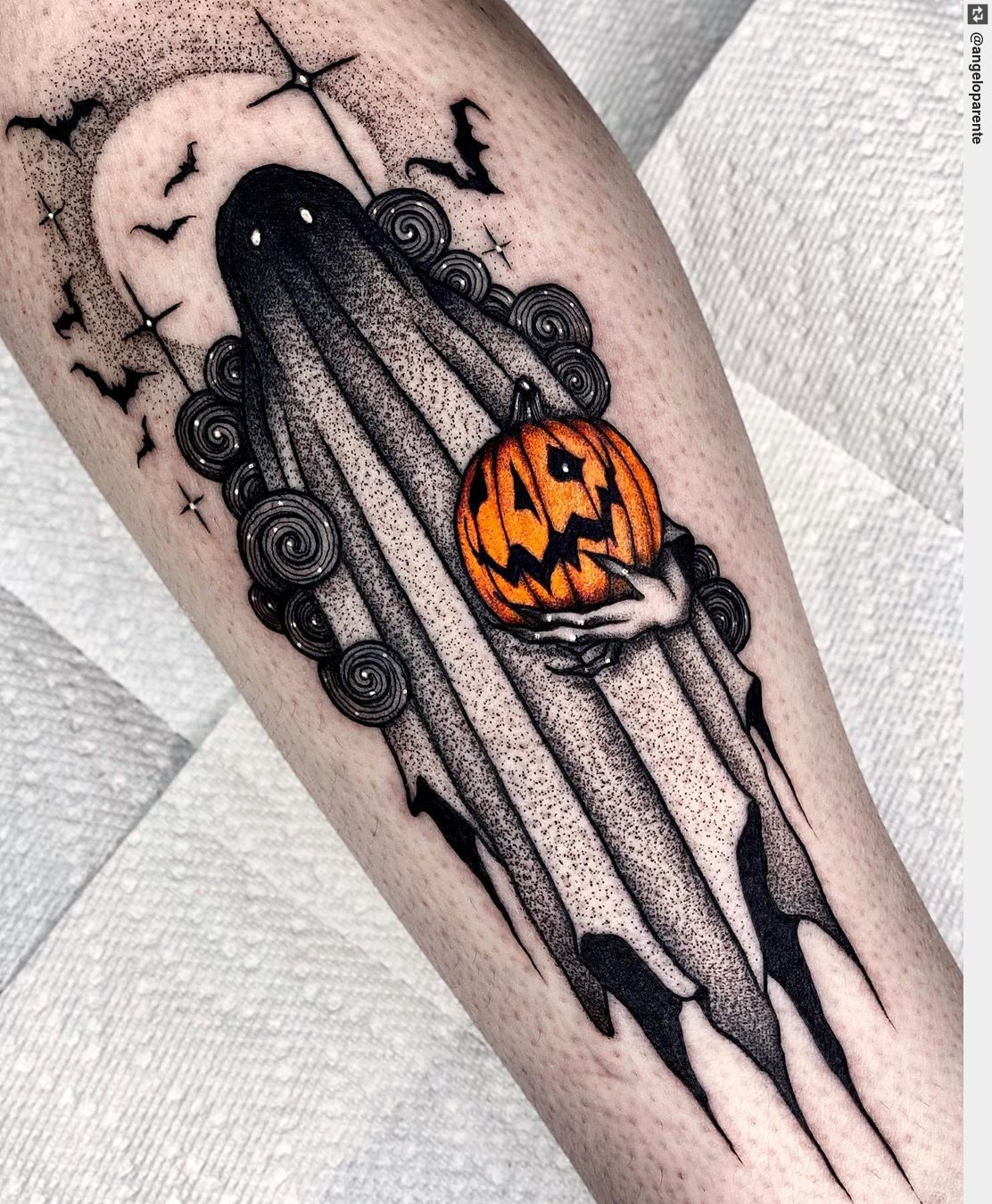Spooky Ghost Tattoo Style Illustration Cute Halloween Artwork - Etsy