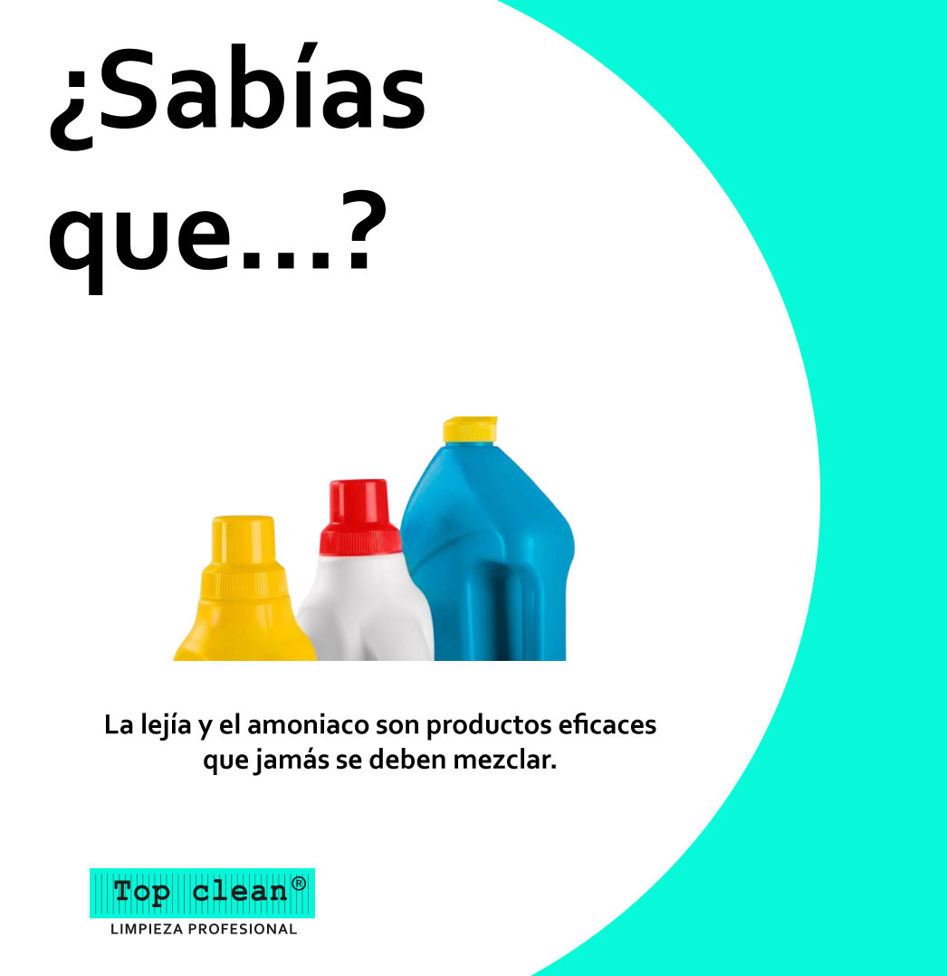 topcleanbalears's tweet photo. ¿Sabías que la lejía y el amoniaco son productos eficaces que jamás se deben mezclar?

#TOPCLEAN https://t.co/pQ9WE7mo0e