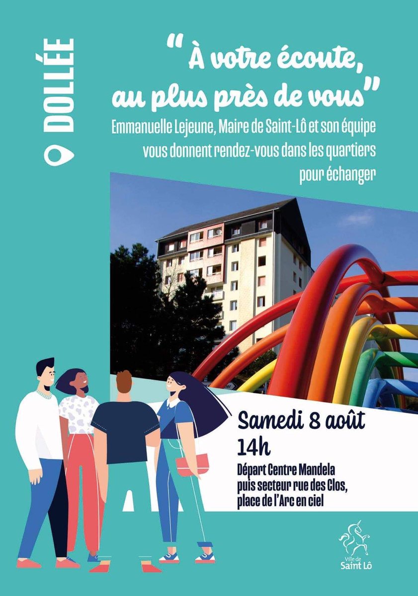 Saint-Loises, Saint-Lois. 

Je vous donne rendez-vous samedi. Comme tous les quinze jours, nous viendrons à votre rencontre pour échanger sur tous les sujets...(Suite>facebook.com/10856554732595…)

#emmanuellelejeune #villedesaintlo #mairedesaintlo #quartiers #visites #avotreecoute