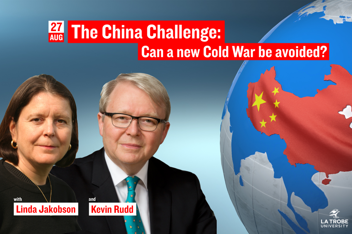 latrobe's tweet photo. As COVID-19 spreads across the globe, the threat of a new Cold War deepens. How will this impact international relations, trade and human security? Join us for an in-depth discussion of the increasingly treacherous landscape between the US &amp; China. https://t.co/O3gS1jXHic #auspol https://t.co/YTXTZCL0Y5