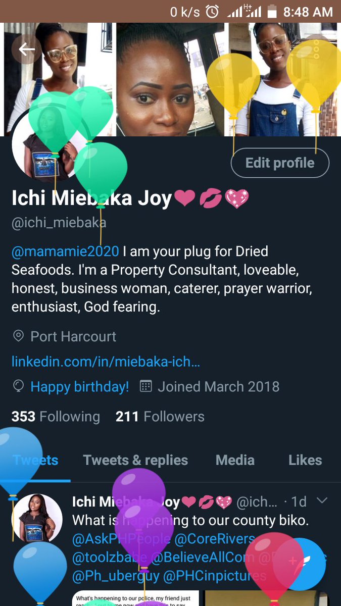 Twitter gave me balloons today because its my birthday. 
Please say a prayer for me. 
@BelieveAllCom @Ph_uberguy @AborisadeAdeto1 @aproko_doctor @iamMrSIG @Juditheneh @Inside_PH1 @PORTHARCOURT_ @Hello_PHC @GodsgreatG @GodwinMacJumbo1 @TheRadioLioness @PHtraffic @PHCinpictures