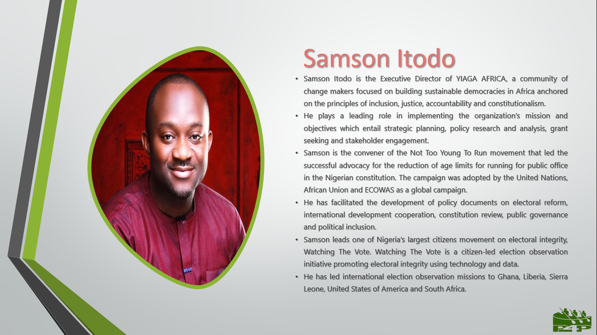 P4P_NigerDelta's tweet photo. Tomorrow our consortium will be trained by @DSamsonItodo of @YIAGA &amp; @seunonigbinde of @BudgITng. They would be sharing their insights on advocacy &amp; government engagement as the consortium begins developing their policies. 

@WoduNkasi @OSIWA1 
#partners4peace #p4pnigerdelta https://t.co/ew1YKIo59x