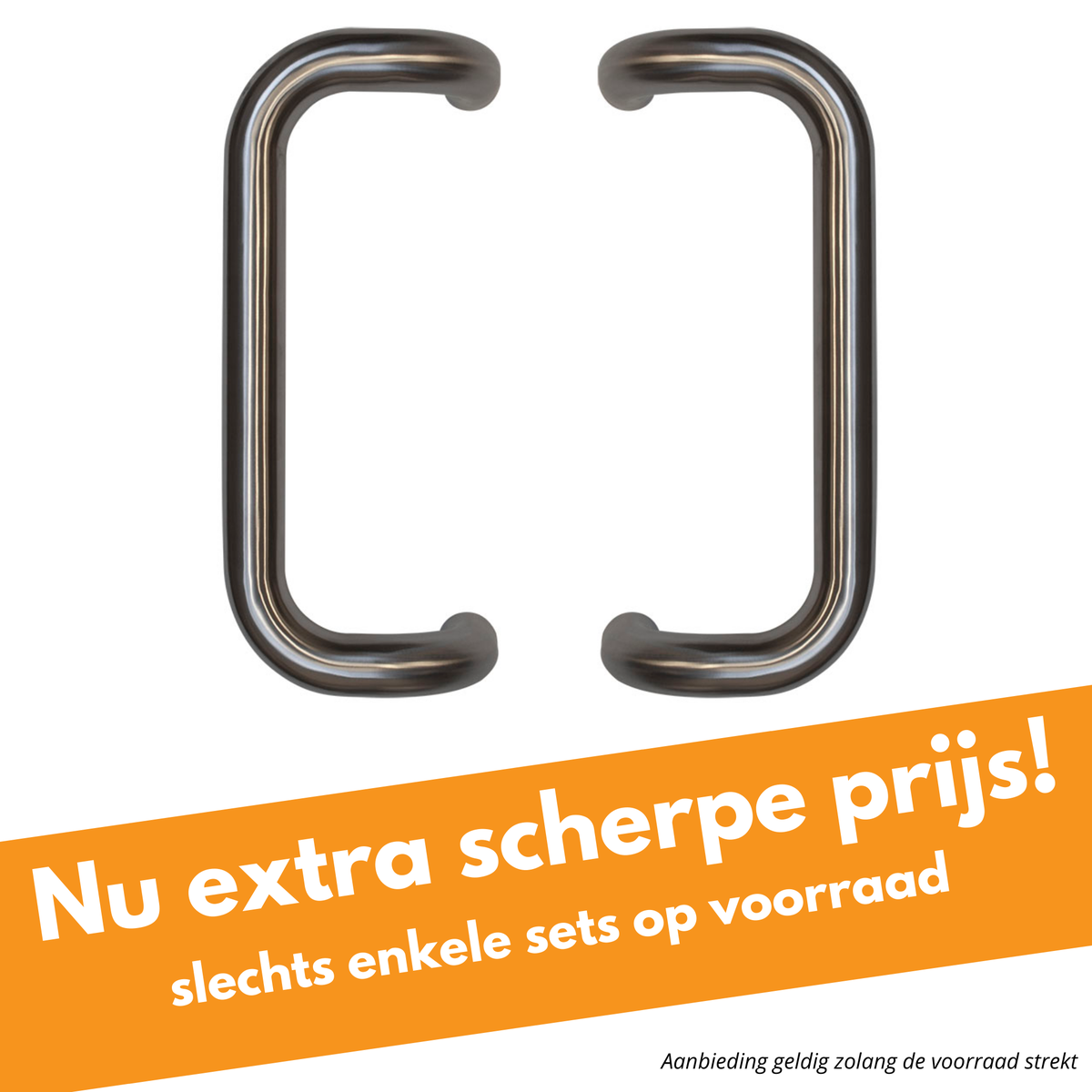 Timmers_BV's tweet photo. Aanbieding 🎉  Mooie set D-grepen van RVS. De hoogte van de greep is 330mm, h.o.h. 300mm en een diameter van 32 mm. Slechts enkele stuks uit voorraad leverbaar tegen een super scherpe prijs! Aanbieding geldig vanaf vandaag, OP=OP! https://t.co/nkiEhj5weC