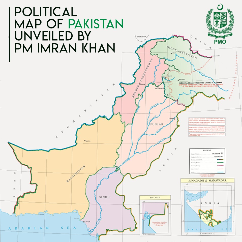 AzadKhyaal's tweet photo. Pakistan in 2018.                  Pakistan in 2020.
Shukria Mantugral Imran Khan. Beggest conqueror. #5thAugustBlackDay #Pakistanmap #NewPoliticalMap https://t.co/Yu0U7chgPZ