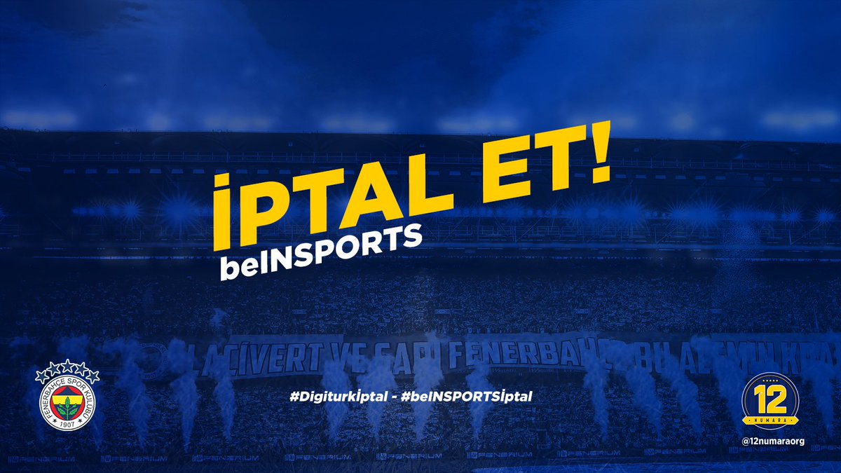 BeIN iptalleri 60 bin sınırına yaklaşmıştır...

Aynı hızda devam edelim, gereken mesajı sert şekilde verelim 12 Numara!

Taahhüt yenilememe, yan oda dahil üyelik iptali ve en önemlisi kurumsal iptallere devam! 💛💙

#digiturkiptal #beinsporstiptal