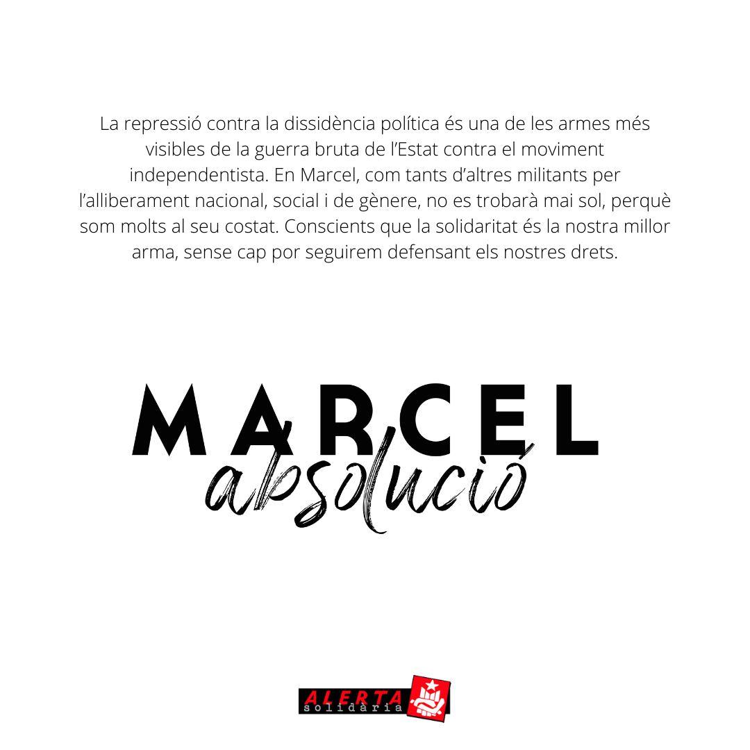 marcelabsolucio's tweet image. ‼ COMUNICAT DEL GRUP DE SUPORT #MarcelAbsolució 

La solidaritat és la nostra millor arma, sense cap por seguirem defensant els nostres drets