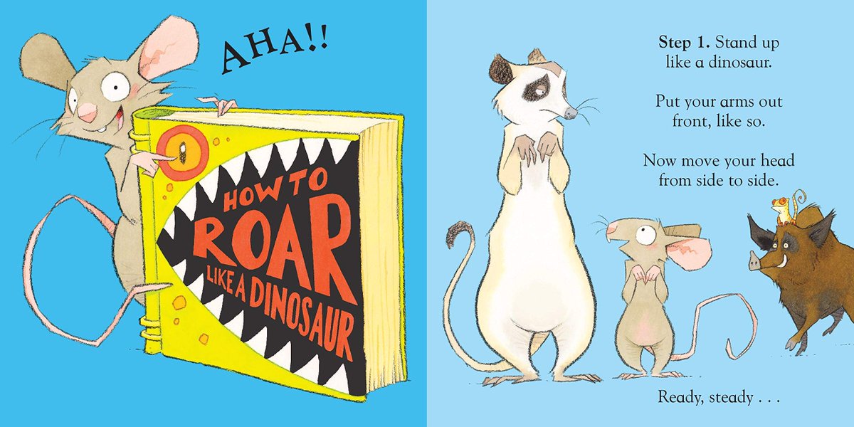 Karlwheel's tweet photo. Shall we make a #BookTrain for all the books publishing tomorrow? Add your book &amp; a link below &amp; we'll create a thread of all our books in one place for easy viewing.

For me, it's I CAN ROAR LIKE A DINOSAUR (w/ Ross Collins) - the 3rd in my mouse series.  https://t.co/diBImbU2Iy https://t.co/h8zoWrK4bj