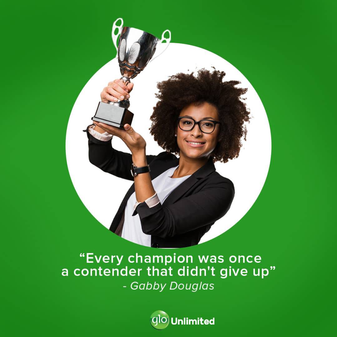 GloWorld's tweet photo. Don't give in to despair. No one ever became a champion without perseverance.

#WednesdayWisdom https://t.co/OlskmRf4RN
