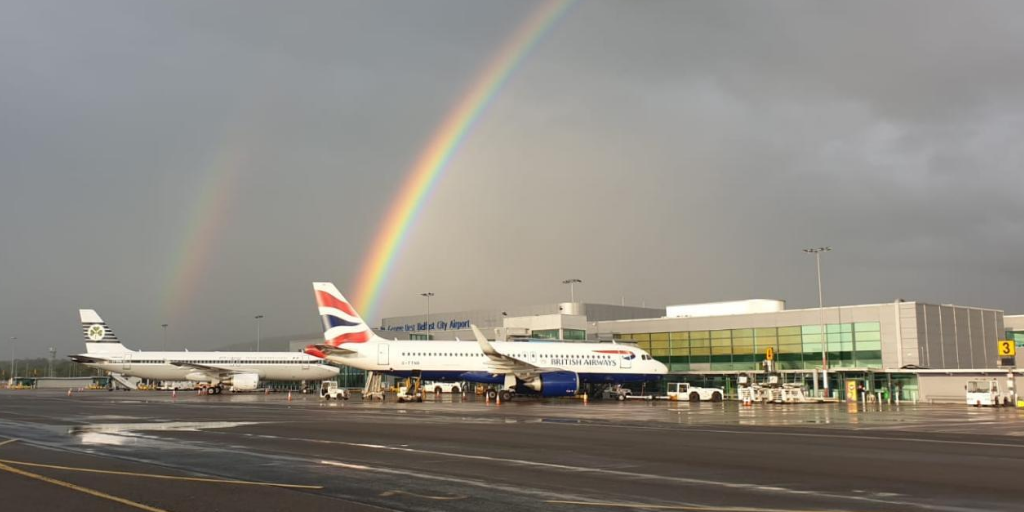 You know what they say about the gold at the end of a rainbow...🌈✈️ 

 📸 Picture by Chris Hare