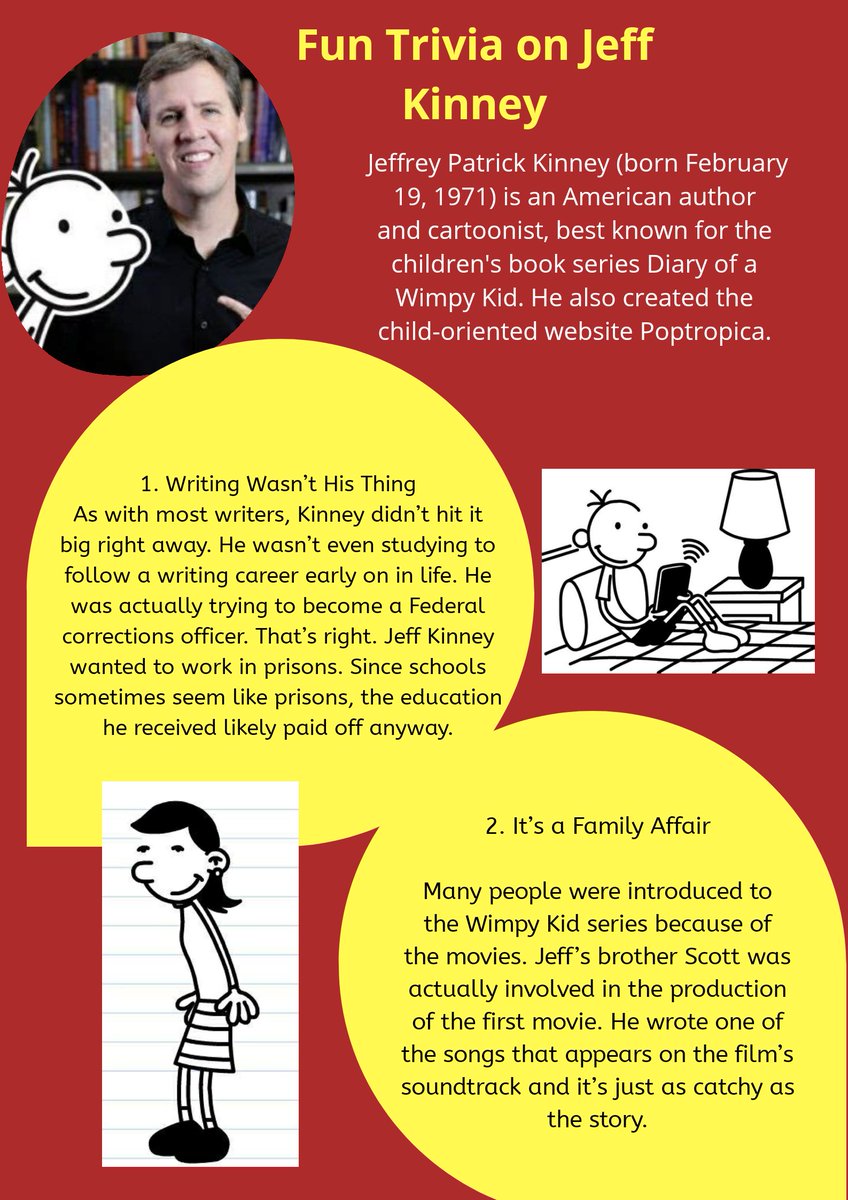 jeff kinney facts and information