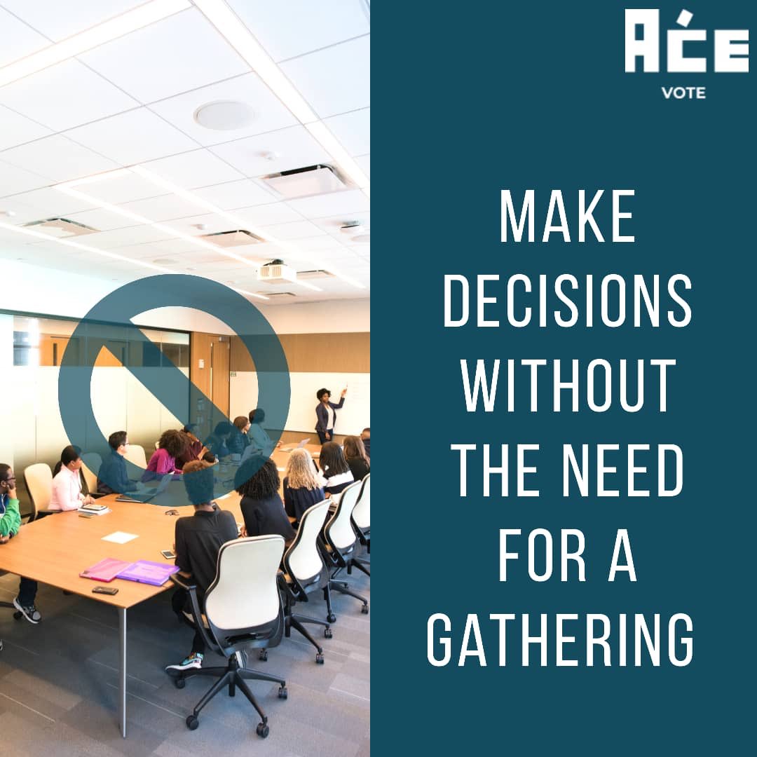 acevote's tweet photo. You don't need to gather in a center location before you make important decisions in your organization.

Acevote allows your employees or partners seamlessly make decisions from their preferred locations by voting on decisions anonymously.

#acevote
#evoting 
#meetings https://t.co/W5AHG9w1FY