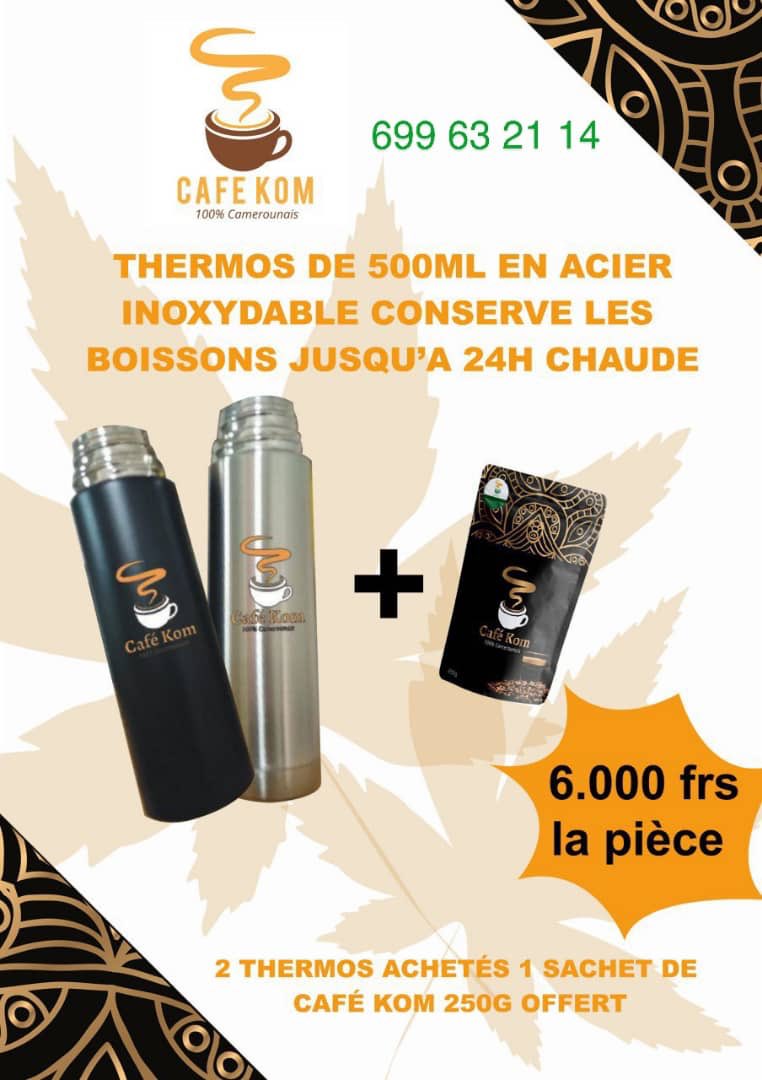 Profitez des offres cadeaux que vous propose le Café Kom.
Achetez 2 Thermos Café Kom de 500mL en acier inoxydable et bénéficiez d’un sachet de Café Kom 250g offert.

Prix : 6000frs l’unité 
📞 699632114

#CaféKom
#Dishco
#DigitalShareContents