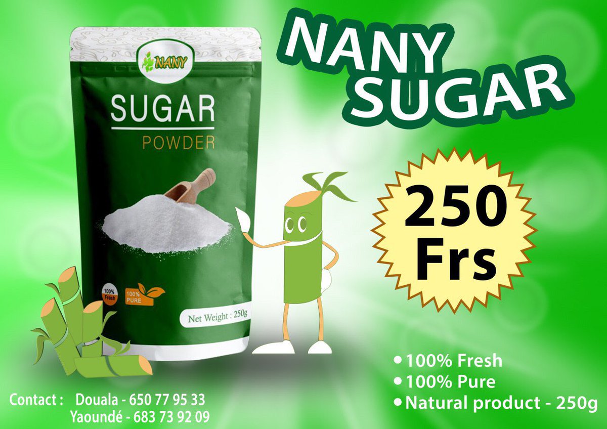 Découvrez Nany Sugar, votre Sucre 100% pure made in Cameroon 🇨🇲.

🏷 250Francs

📞 Douala: 650779533
       Yaounde : 683739209

#NanySugar
#Dishco
#DigitalShareContents