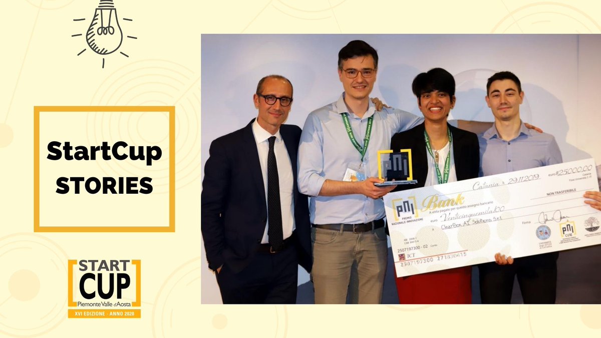 StartCupPiemVdA's tweet photo. Nel 2019 al 1° posto del concorso #StartCupPiemonteVdA si è posizionata #ClearBoxAi 🏆
#ClearBoxAi è una piattaforma che permette di fornire spiegazioni “umane” alle decisioni prese da modelli esistenti di Machine Learning, e inoltre, ha vinto il Premio️ PNI di @PNICube ❗️ https://t.co/kHD2gHAJmc
