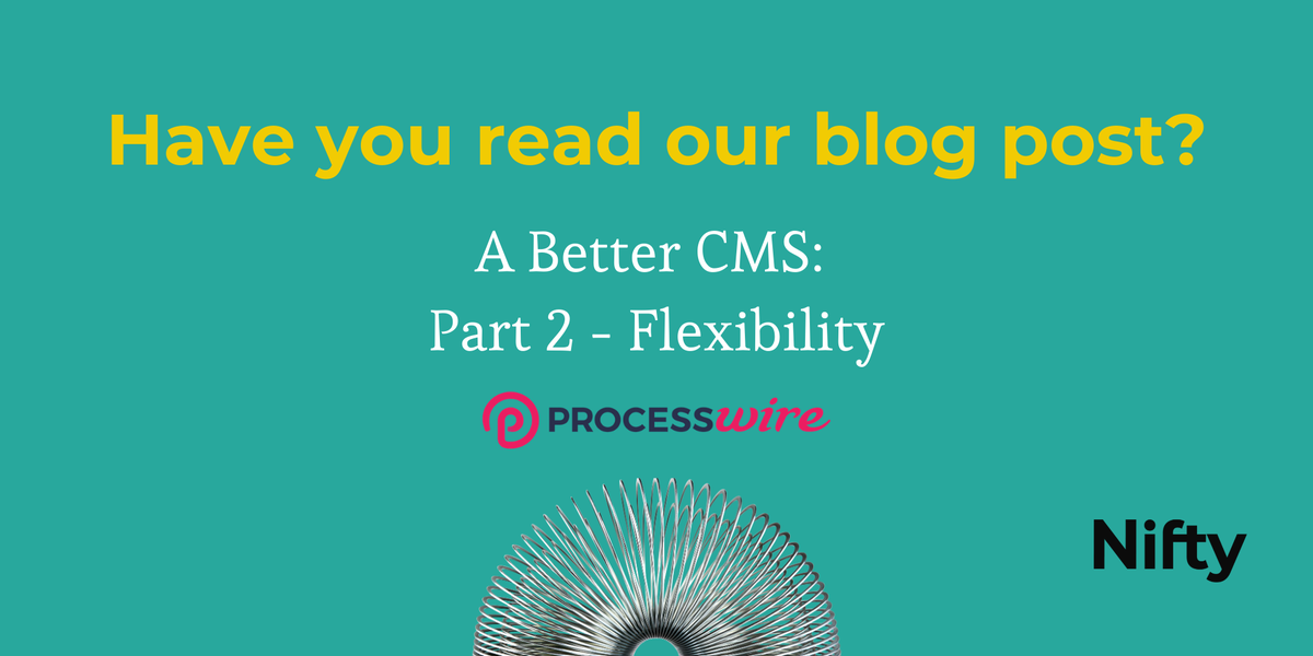 Nifty_Solutions's tweet photo. 🌟A Better CMS Part 2: Flexibility 🌟
Flexibility in a system that allows the client, designer and developer to all get exactly what they want? Find out why anything is possible with ProcessWire.
https://t.co/xkDFBAhXfL
#CMS #ProcessWire #CodeCodeCode https://t.co/J5QoElS0Gh