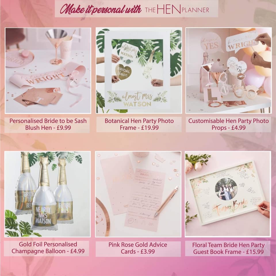 It’s been a strange year but we hope to get back to some sort of normal soon &amp; we have fingers crossed for all who have hens planned! 🤞🏼👰🏿👰🏻👰🏼👰🏽👰🏾

Here are a few items personalisable hen items <3

#henplan #virtualhen #henparty #henparties #henpartyplanning #henpartyideas