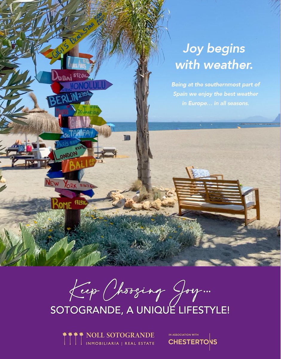 nollsotogrande's tweet photo. ๐ดJOY BEGINS WITH WEATHERโ๏ธ
.
Being at the southernmost part of Spain we enjoy the best weather in #Europeโฆ in all seasons.
.
๐ฅ Watch our new video โบโบ https://t.co/enQAp85qeb
.
How does #Sotogrande make you feel?
.
#nollsotogrande #sotograndelifestyle #keepchoosingjoy https://t.co/Xuxqr1OE2n