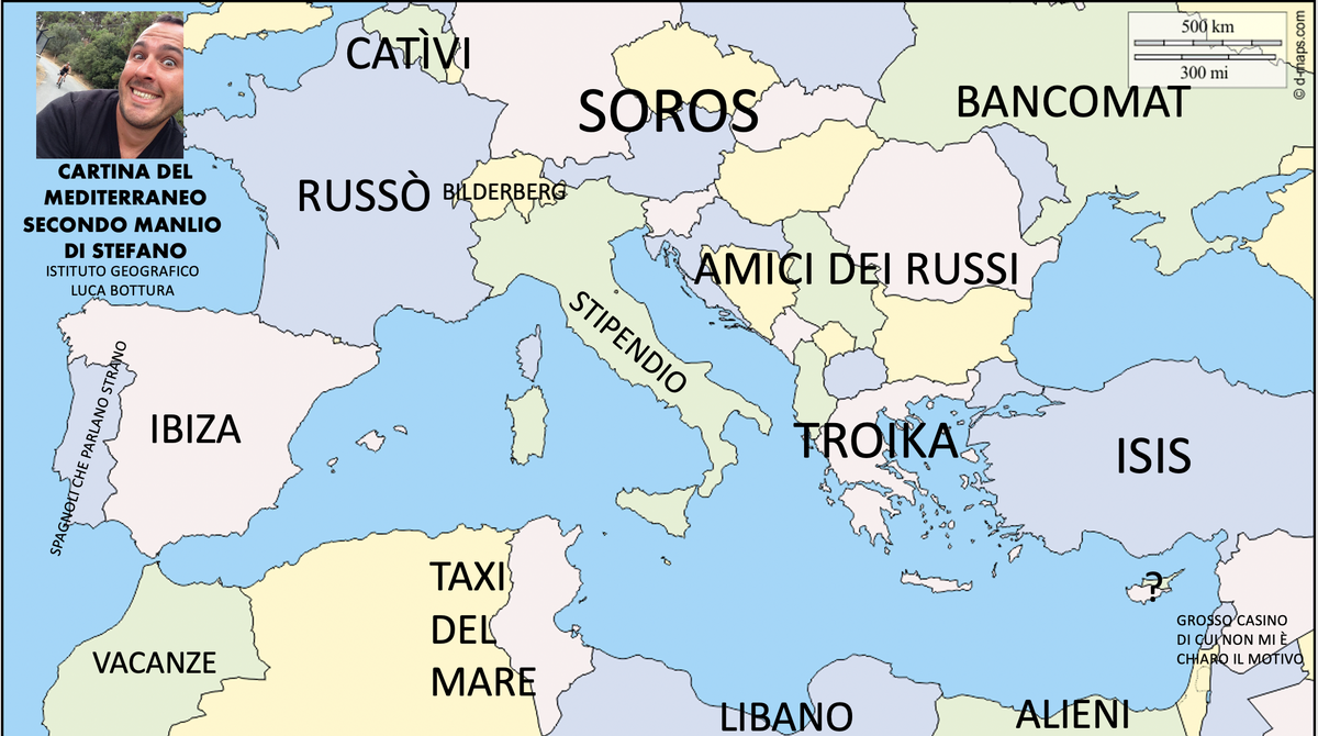 bravimabasta's tweet photo. La cartina del Mediterraneo secondo Manlio #DiStefano
#5agosto https://t.co/PBBLsyx9Vg