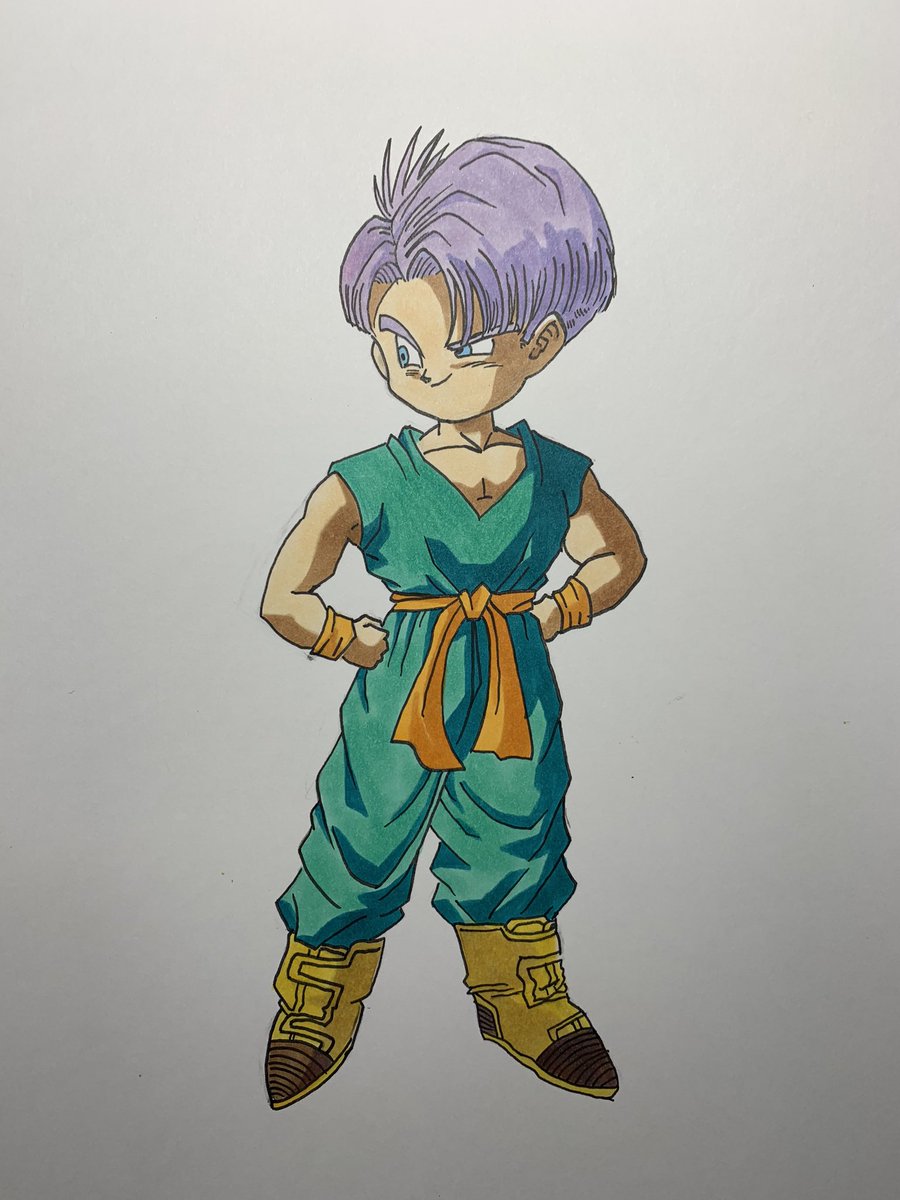 ドラゴンボール「TikTokのリクエストよりトランクスを描きました!たまにはこうゆうイラストも良」りゅうのイラスト