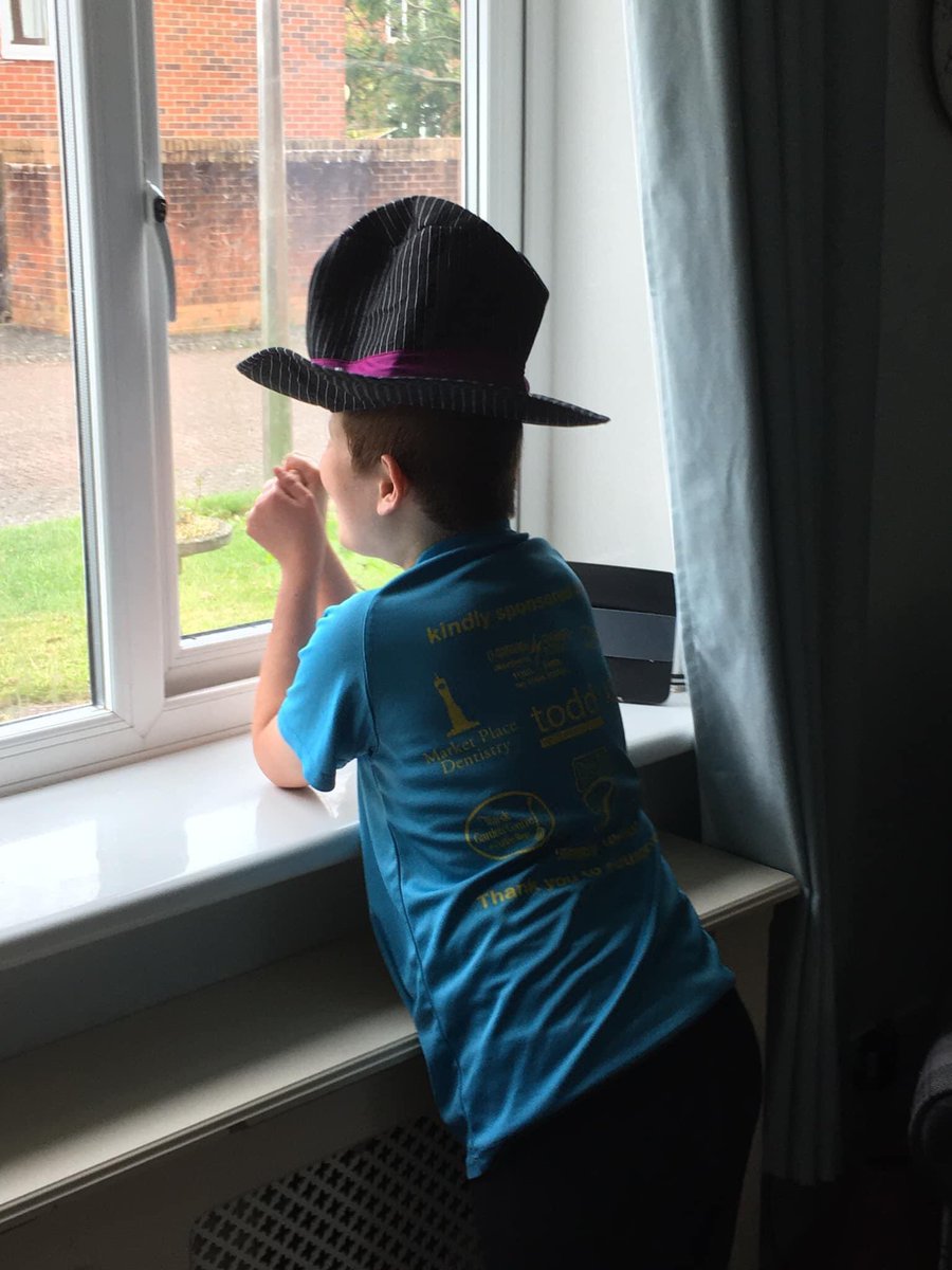 Lipslollypop's tweet photo. My 11 y/o has special needs and usually doesn’t tolerate hats but today he pulled this hat on himself. Definitely rocking the @BoyGeorge look .... 🎩💗🙏🏼 https://t.co/0U9WhRtRWr