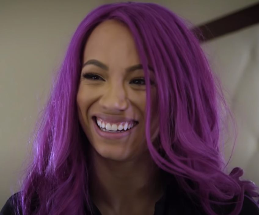 WWEGP's tweet photo. What a difference a few years makes! My exclusive interview with @SashaBanksWWE drops tonight on the #GorillaPosition podcast &amp; YouTube channel (subscribe to both here: https://t.co/XL3gfHbhZx). I thought Sasha and I got on. Not anymore! https://t.co/qpv37HuoFE