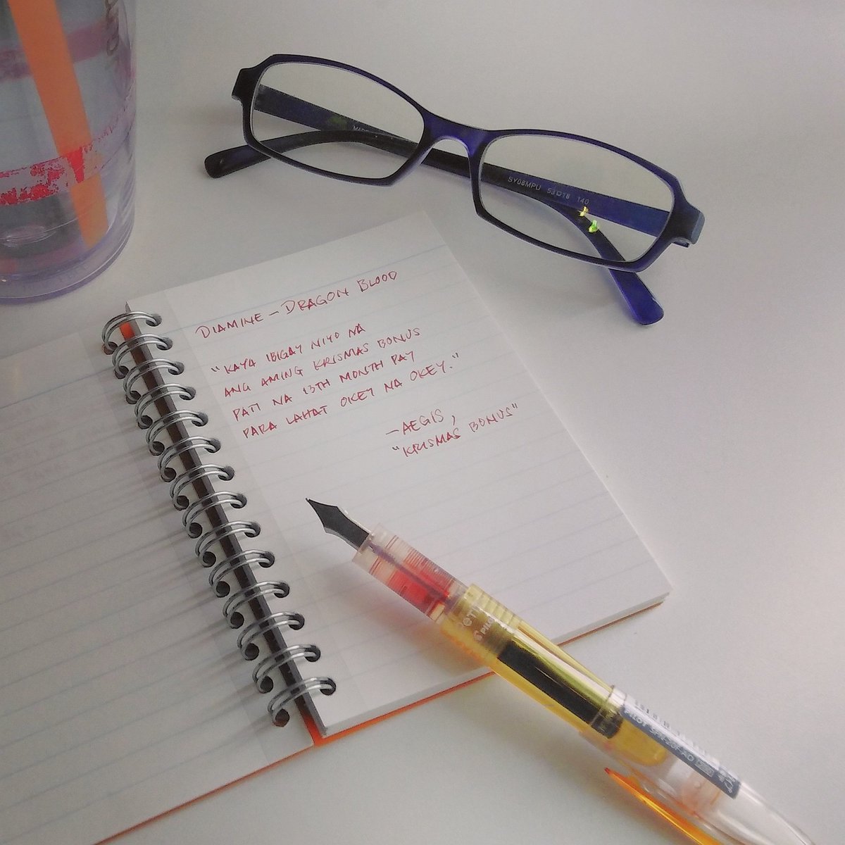 SilverHakai's tweet photo. Di naman masyadong obvious na nage-enjoy ako dito eh no.
#NewHobbyMaybe #FountainPens #FountainPenInks #DiamineDragonBlood #AegisSongLyrics #WalaLang
https://t.co/m8PqFDZ1GI https://t.co/hYjv0mqwd6
