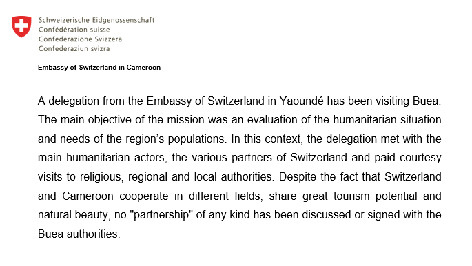 Embassy of Switzerland in Yaoundé (@swissambyaounde) on Twitter photo 
