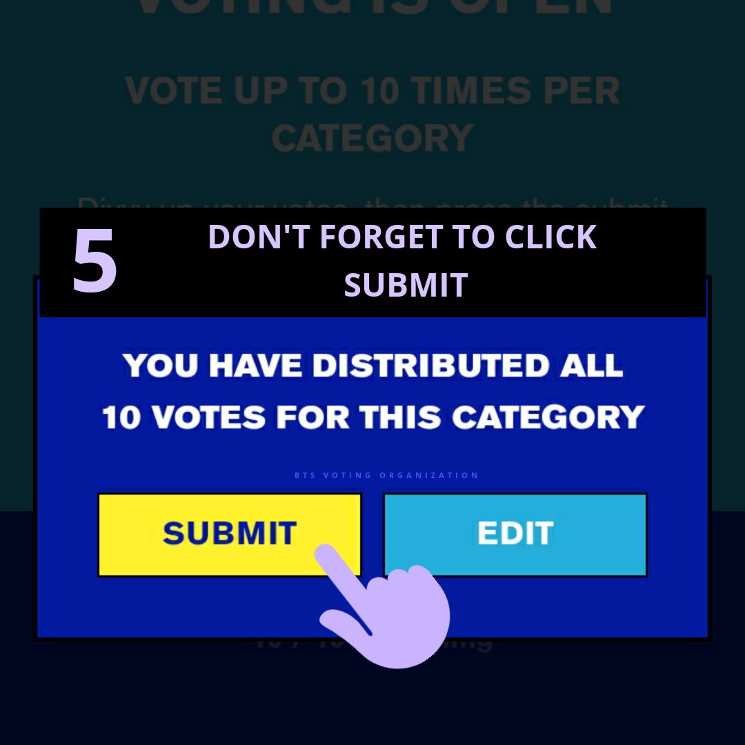  VMAs TUTORIAL 5. DON'T forget to CLICK SUBMIT after voting.