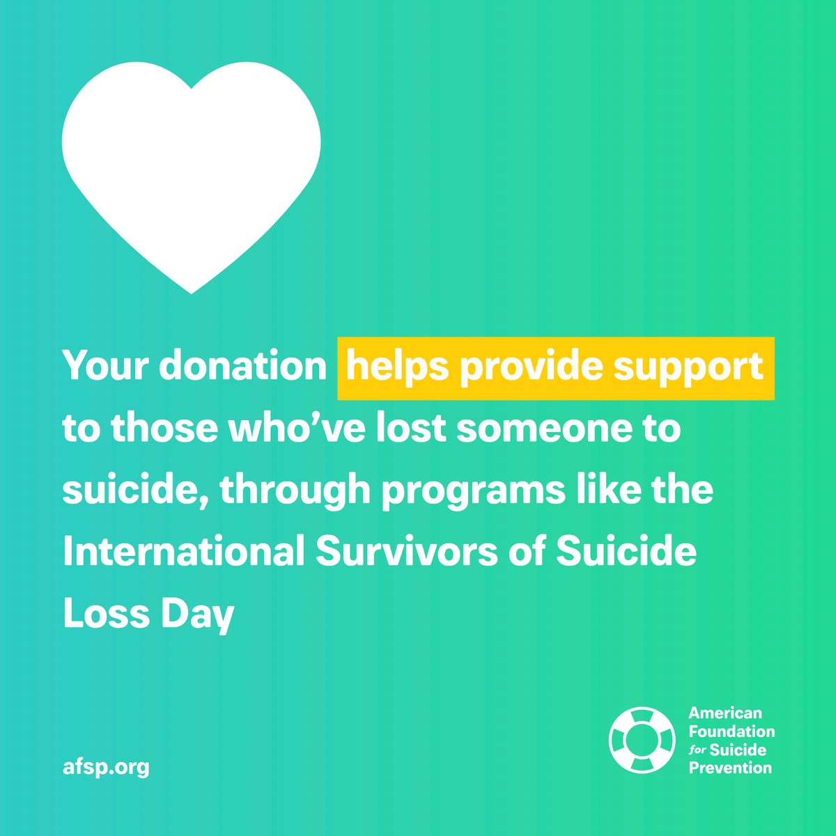 editeodo's tweet photo. I'm supporting American Foundation for Suicide Prevention! https://t.co/vq0wAQ0WVo via @DonorDrive https://t.co/R7KIWb8cnl