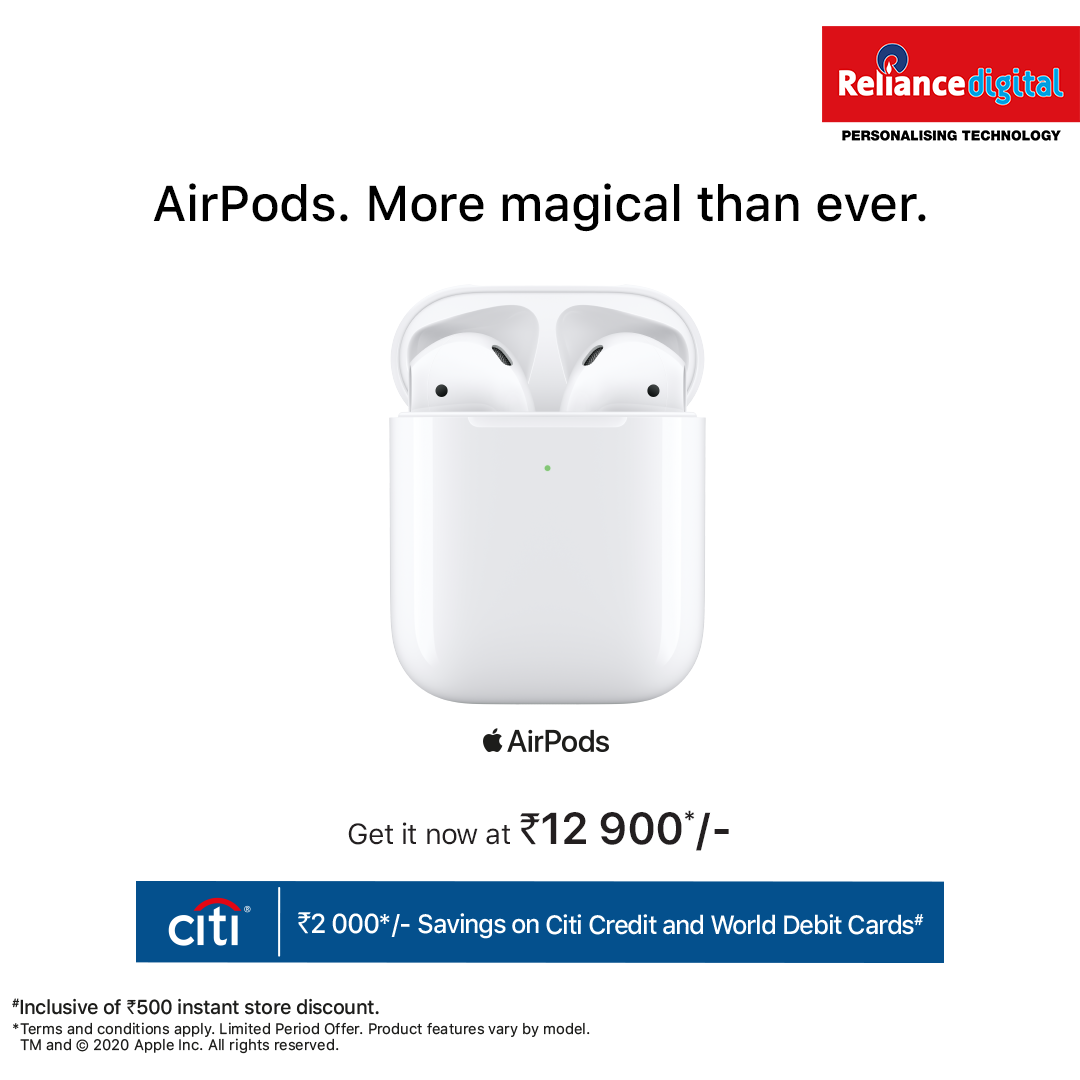 apple airpods price in reliance digital