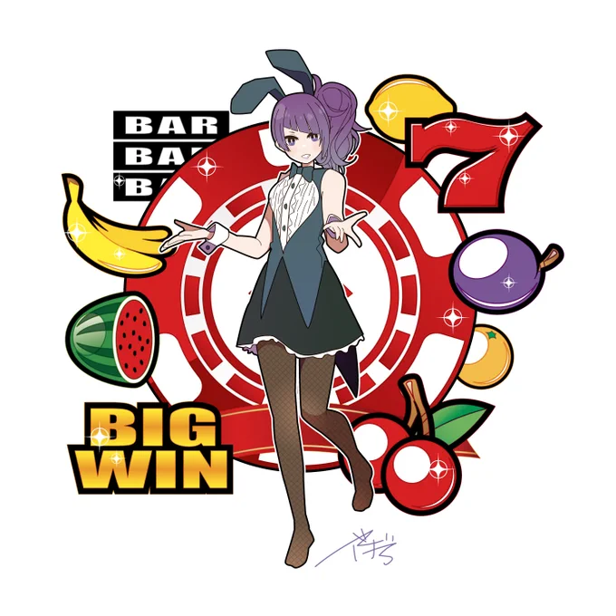 田中 摩美々を描きました?[スロット] 