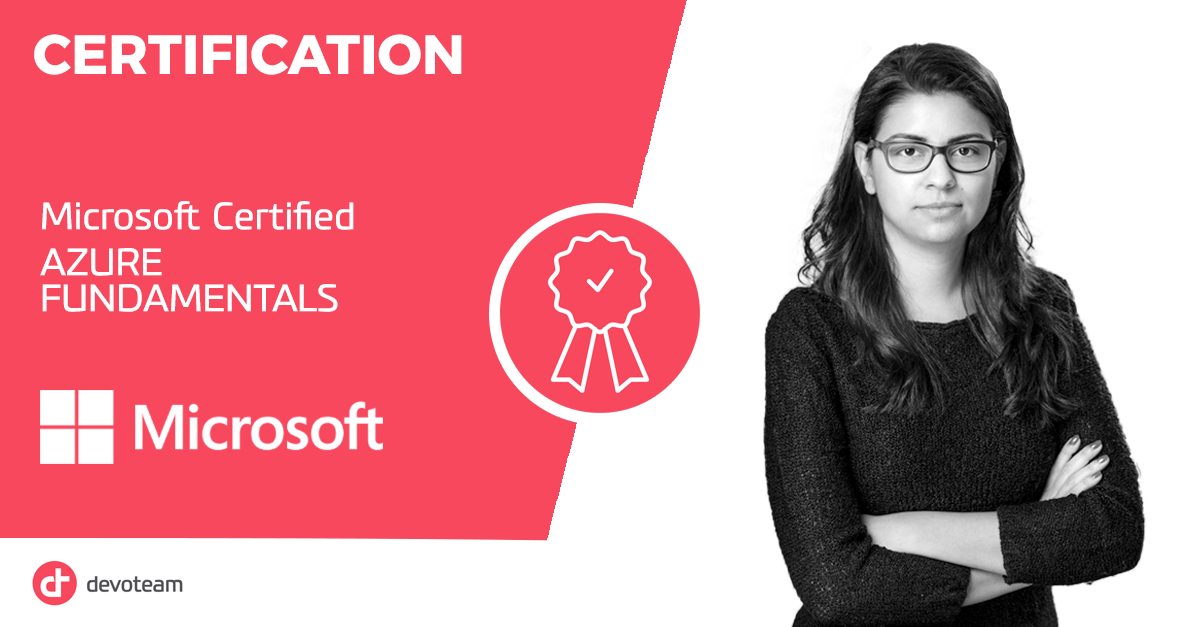 DevoteamSRB's tweet photo. Congratulations to Jelena Saveljić achieving her Microsoft certification #Azure Fundamentals, and taking her career to the next level! 👏👏👏
#techforpeople #onetribe #devoteam #personaldevelopment #improveyourknowledge #microsoft #workatdevoteamserbia #novisad #ITcompany https://t.co/KSybMj9kYR