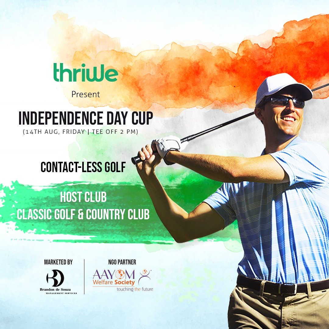 Independence Day, the new normal way. Hosting ‘Independence Cup – 2020’ at Classic Golf and CC on 14th Aug. Redefining the experience with #ContactLess tournament.
@WelfareAayom <a href="/BDS_Golfguru/">Brandon de Souza</a>
#IndependenceCup2020 #FightAgainstCovid #NewNormal #TeeForCharity #Akii #Artisanspun